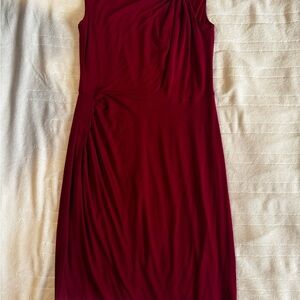 Ann Taylor Rich Burgundy Midi Dress